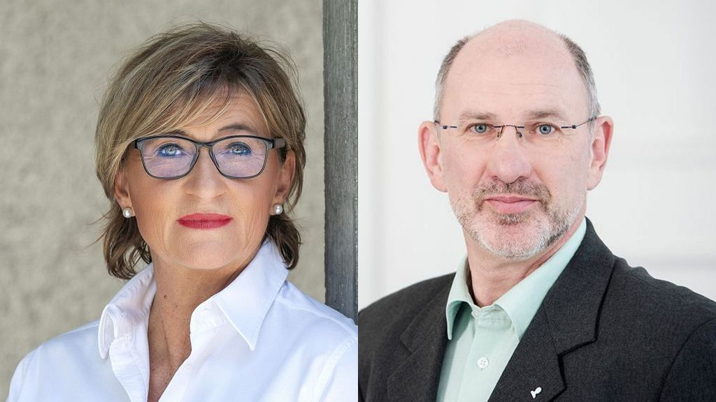 BLLV-Präsidentin Simone Fleischmann und der 1. BLLV-Vizepräsident Gerd Nitschke