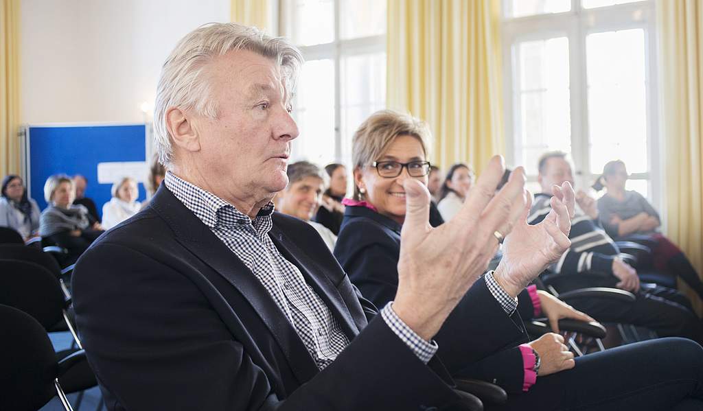 Ehrenpräsident Klaus Wenzel und Präsidentin Simone Fleischmann