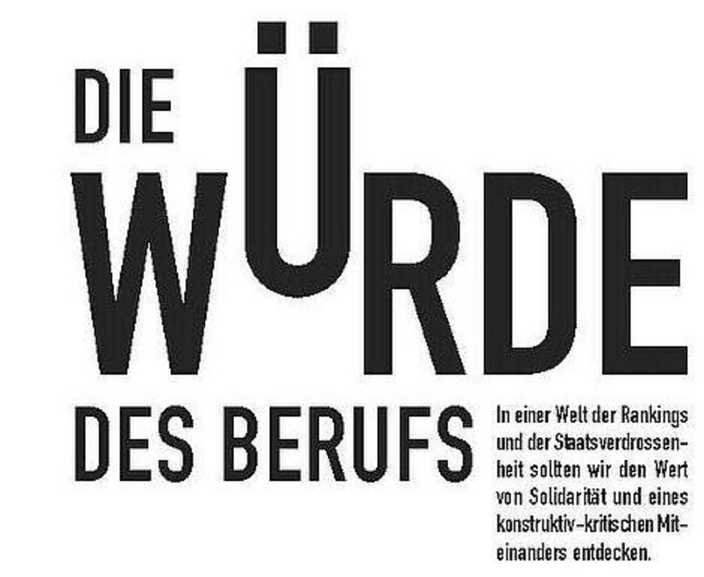 Die Würde des Berufs