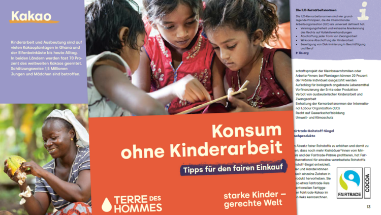 Zum Download Info-Broschüre „Konsum ohne Kinderarbeit“ (PDF)