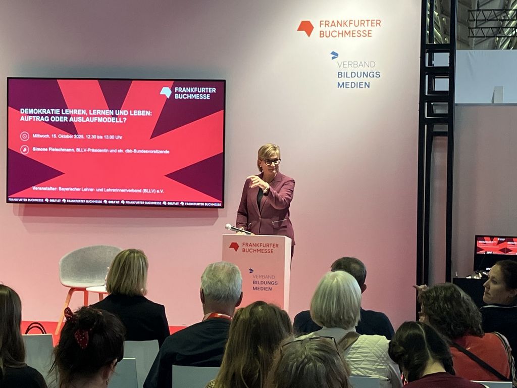 Simone Fleischmann auf der Frankfurter Buchmesse; Foto: Frankfurter Buchmesse