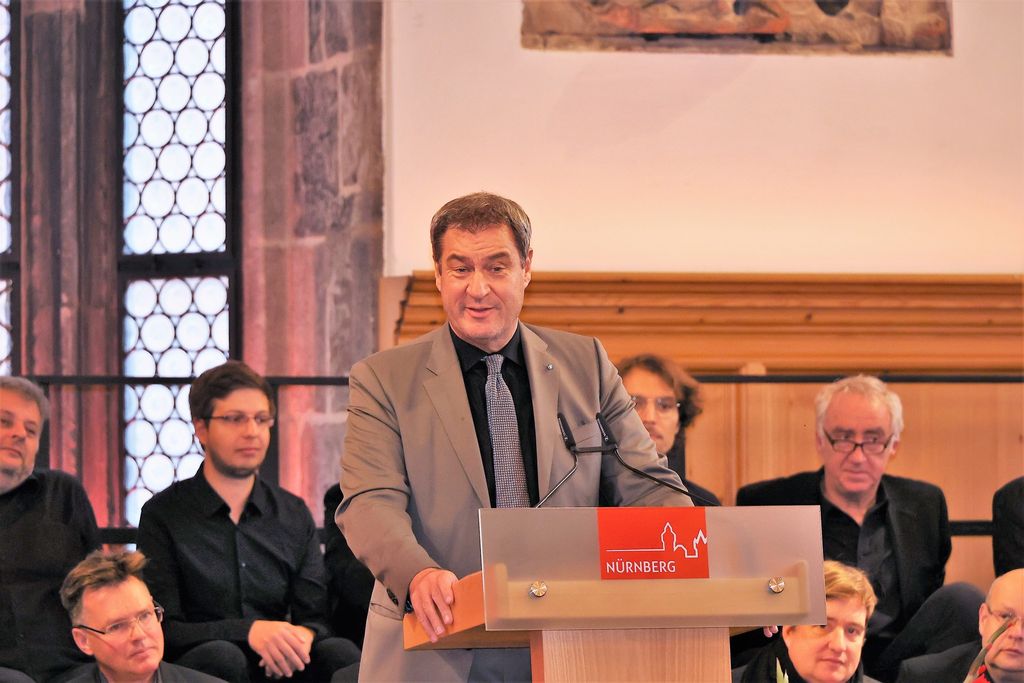 Dr. Markus Söder bei seiner Festrede in Nürnberg