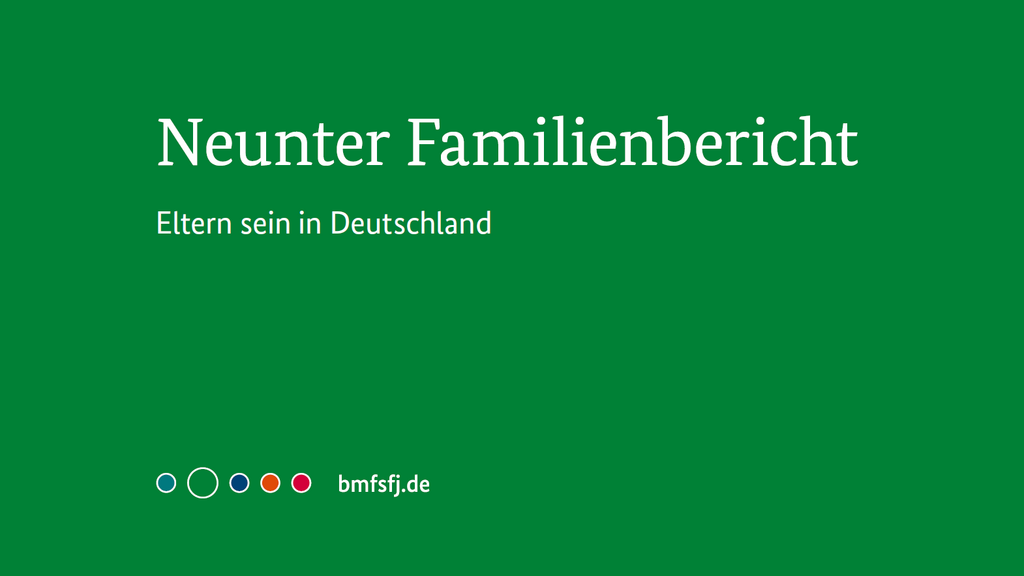 Bild: Titelblatt Neunter Familienbericht