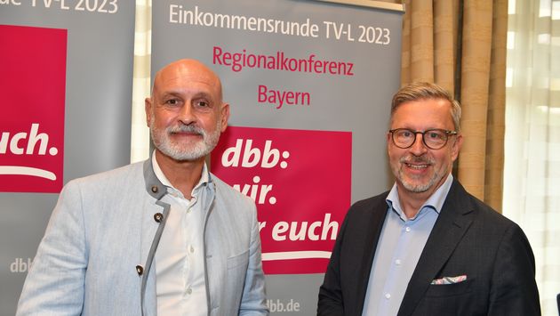 Volker Geyer, Tarifvorstand des dbb, und Rainer Nachtigall, Vorsitzender des BBB (Copyright Friedhelm Windmüller)