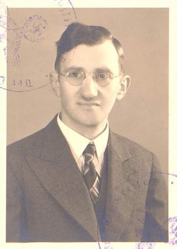 Passfoto von Gustav Neustädter für die Ausreise 1938