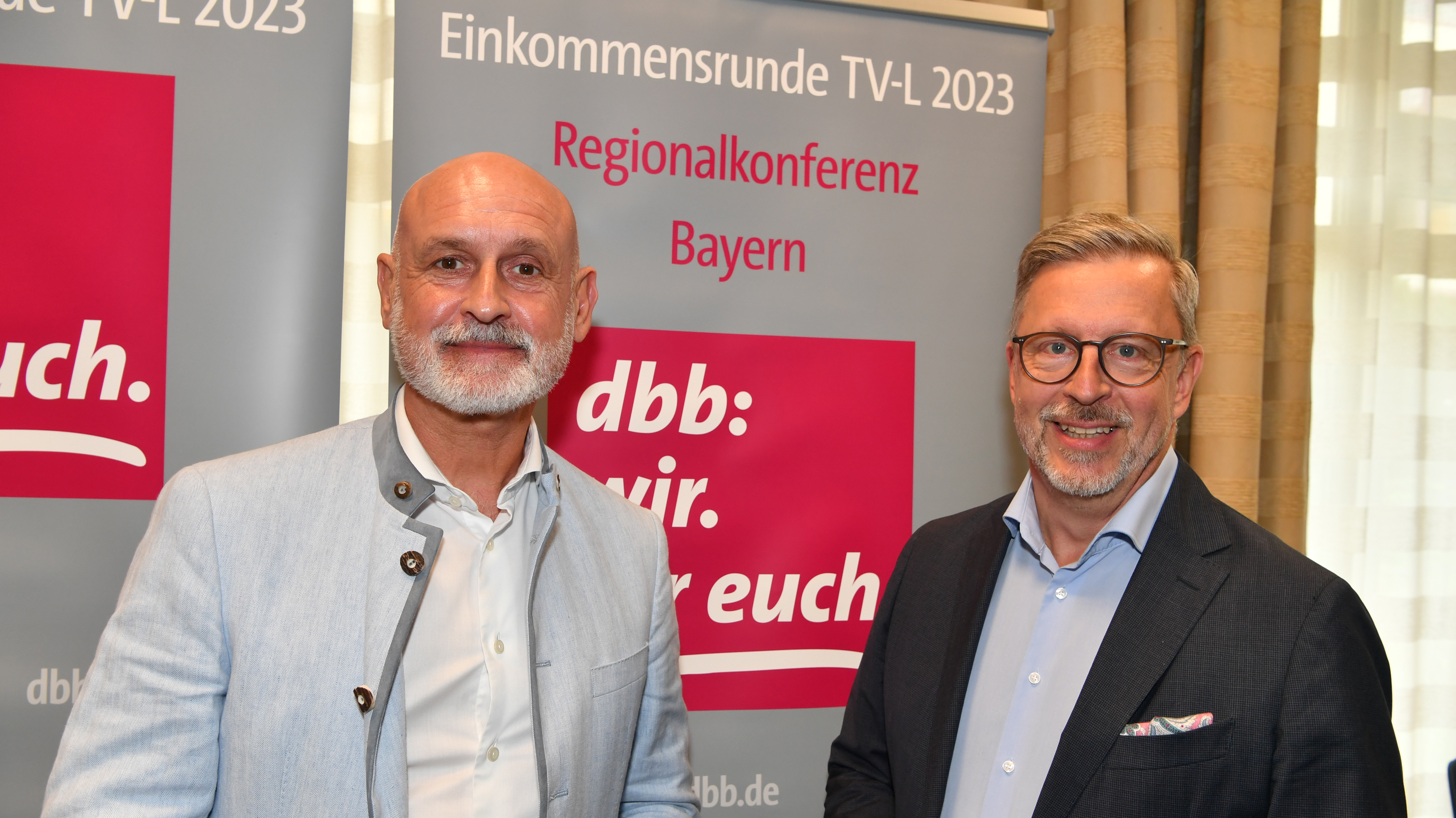 Volker Geyer, Tarifvorstand des dbb, und Rainer Nachtigall, Vorsitzender des BBB (Copyright Friedhelm Windmüller) Volker Geyer, Tarifvorstand des dbb, und Rainer Nachtigall, Vorsitzender des BBB (Copyright Friedhelm Windmüller)